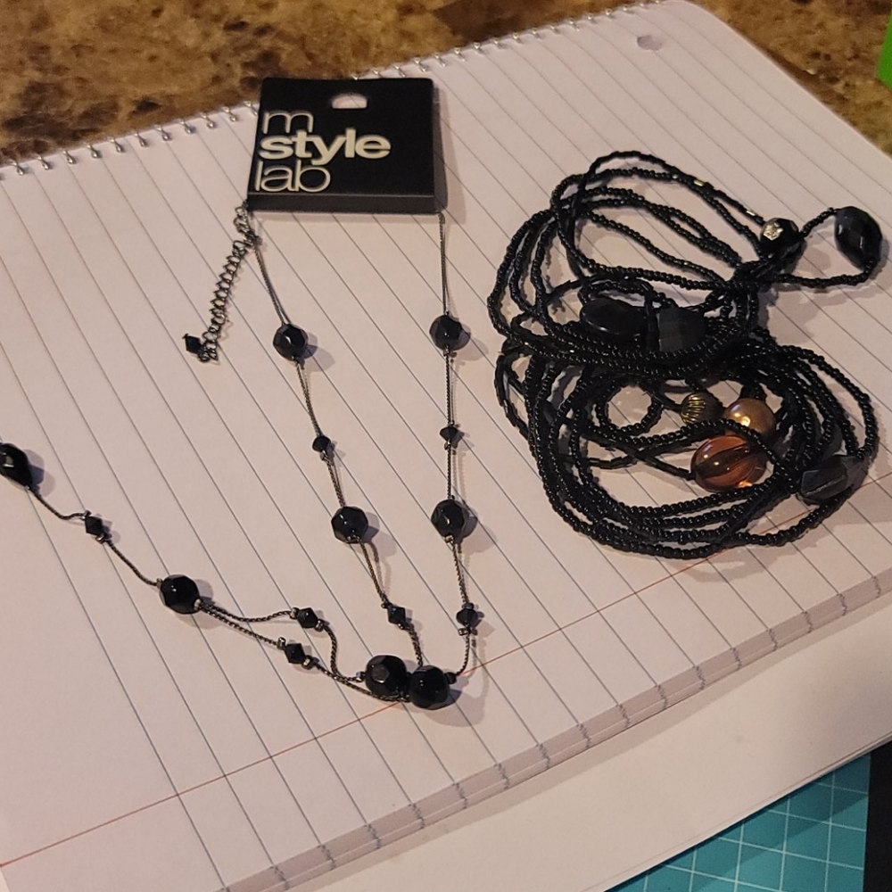 Black rheinstones necklace rheinstones bracelets